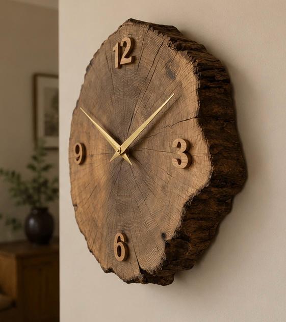 Tree Slice Wall Clock