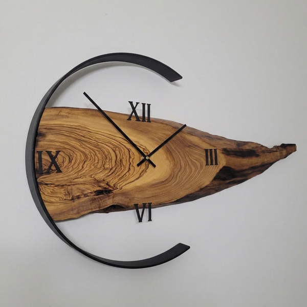 Handmade Live Edge Wooden Wall Clock
