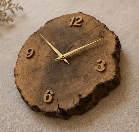 Tree Slice Wall Clock